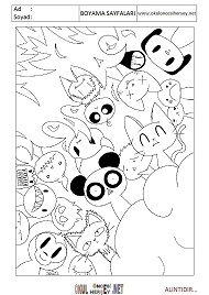 Doodle boyama sayfaları